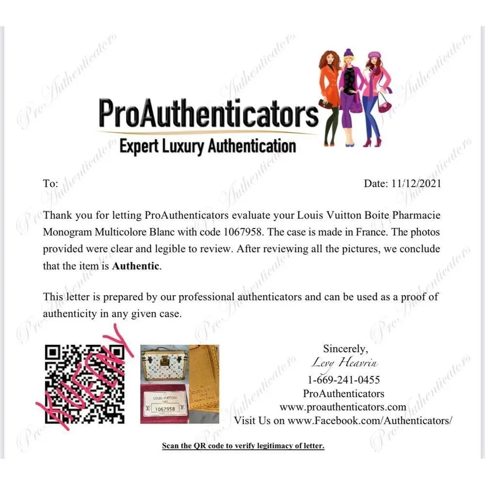 Louis Vuitton Multicolor Boite Pharmacie Monogram Blanc Murakami Trunk LV Case